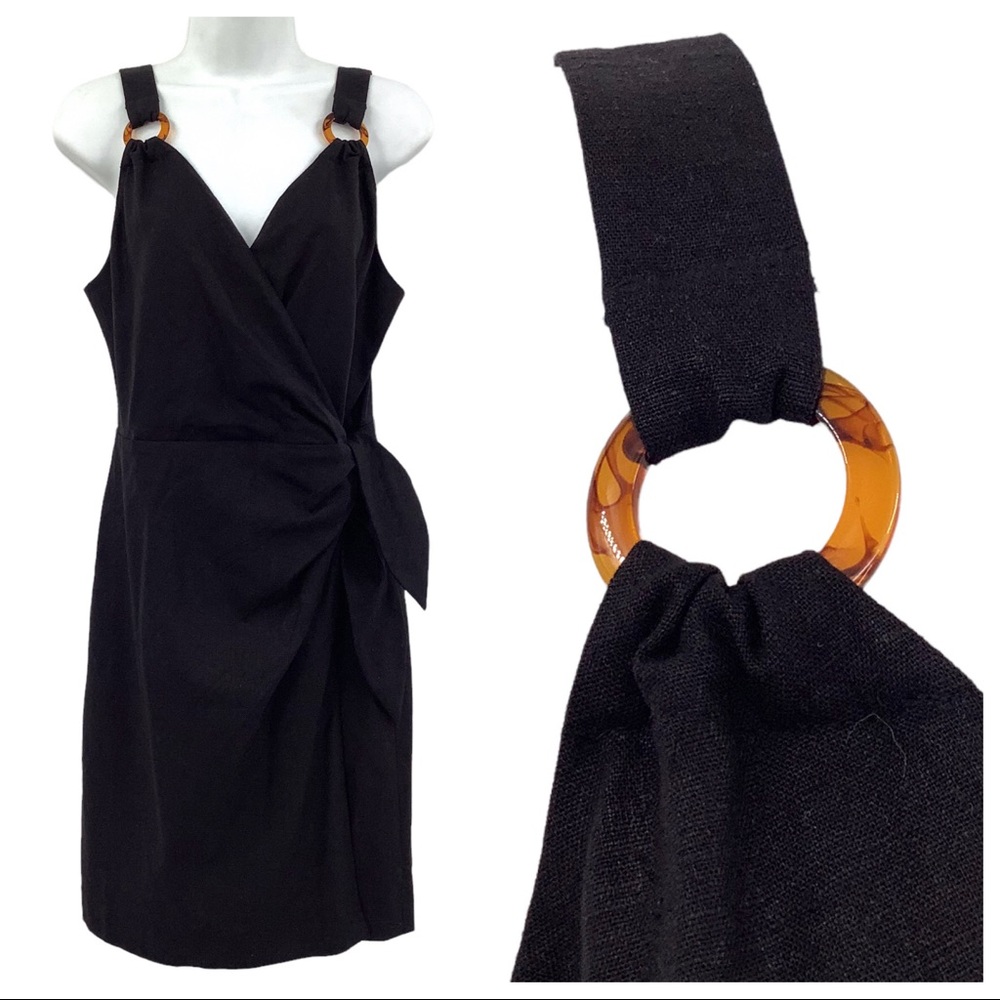 NWT The Limited Linen/Viscose Black Dress 10P